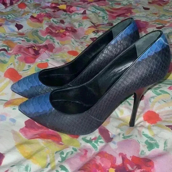 Giuseppe Zanotti Lucrezia 70 Python Print Leather Pumps Shoes Heels - Picture 2 of 6